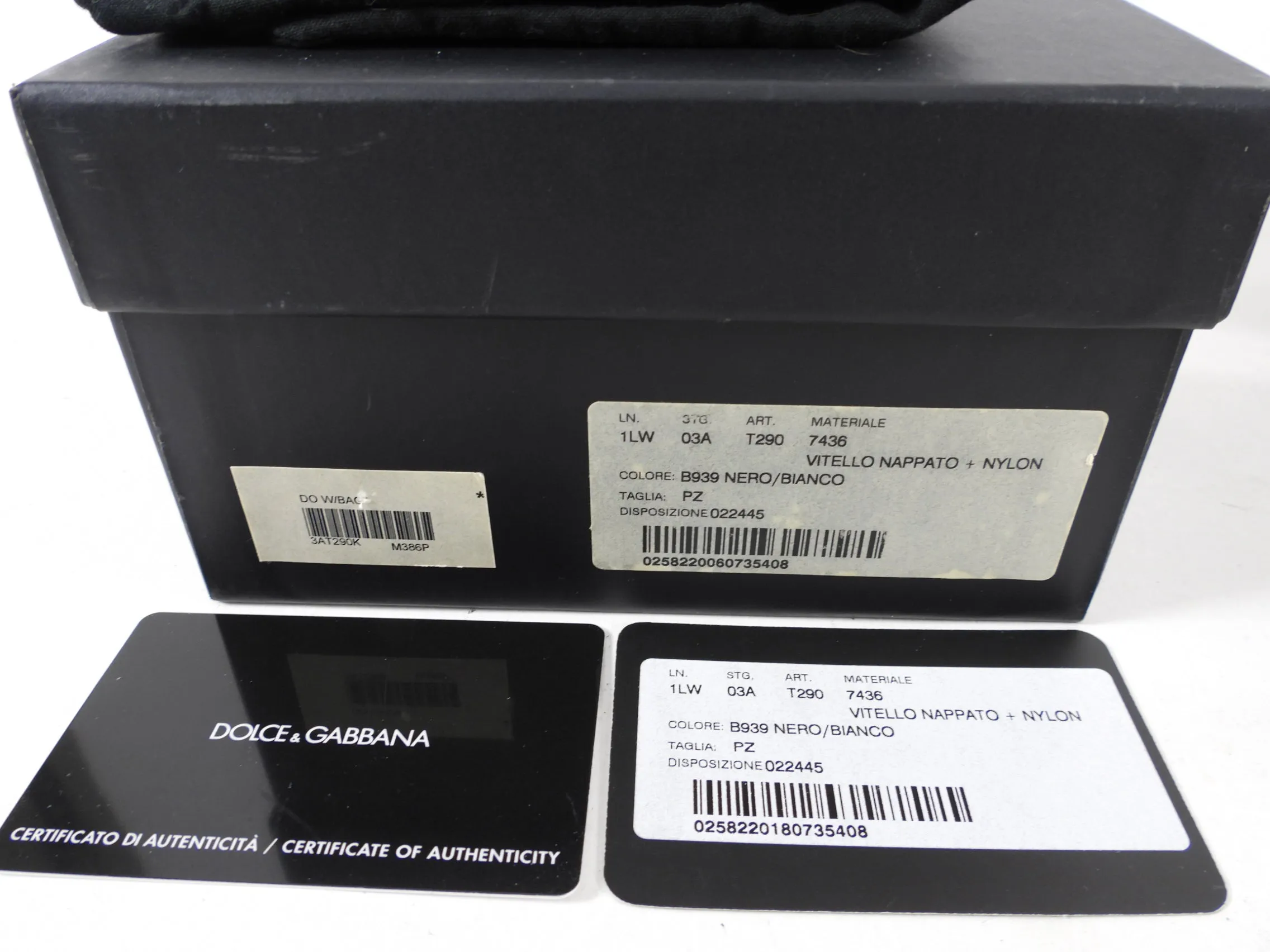 Dolce Gabbana Black Initial Zippered Leather Pouches