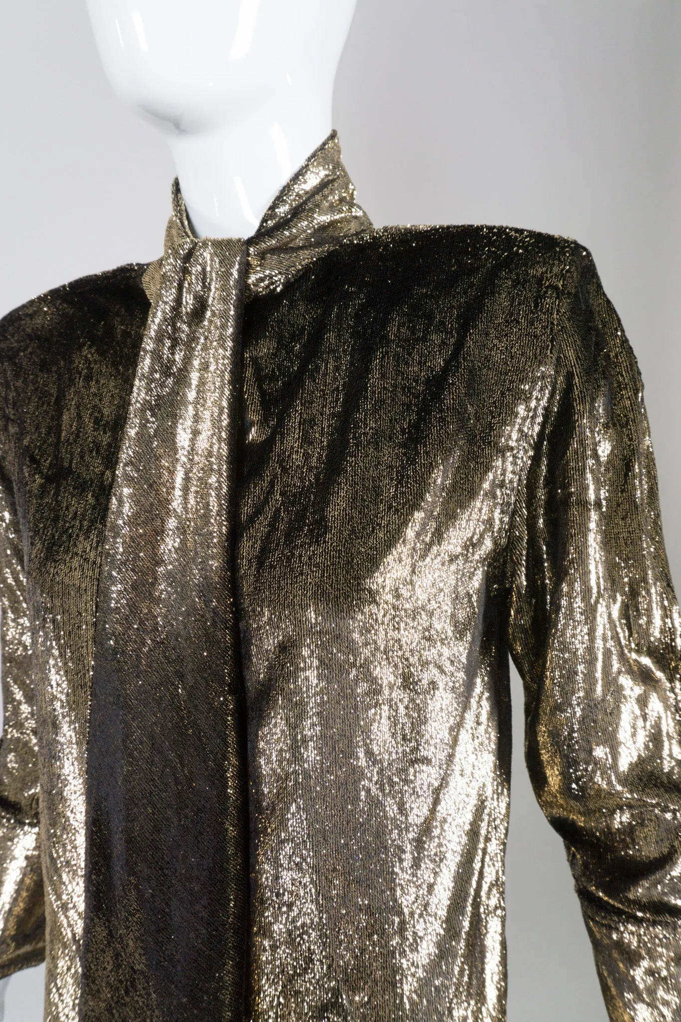 Gold Lamé Velvet Blouse