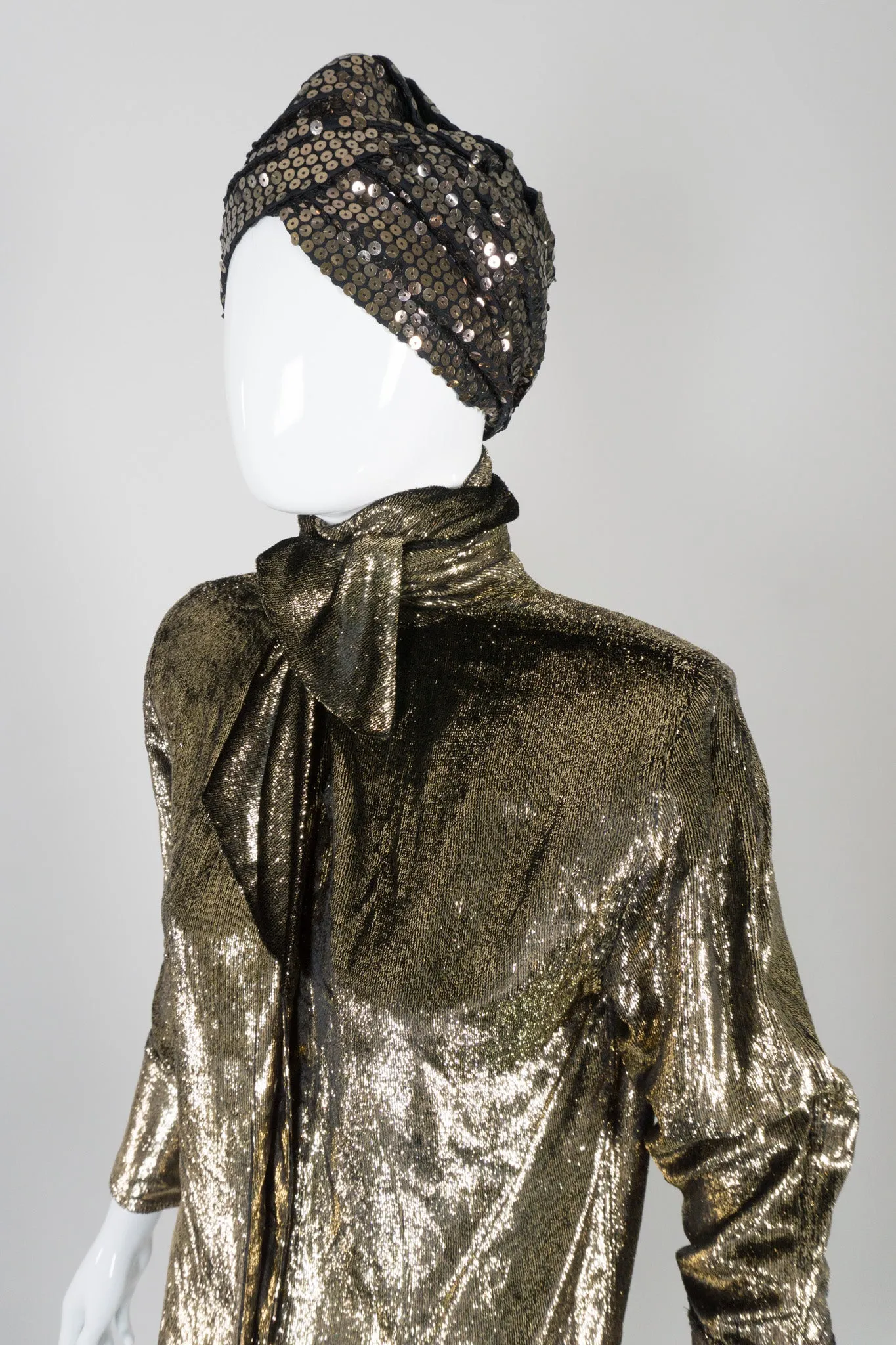 Gold Lamé Velvet Blouse