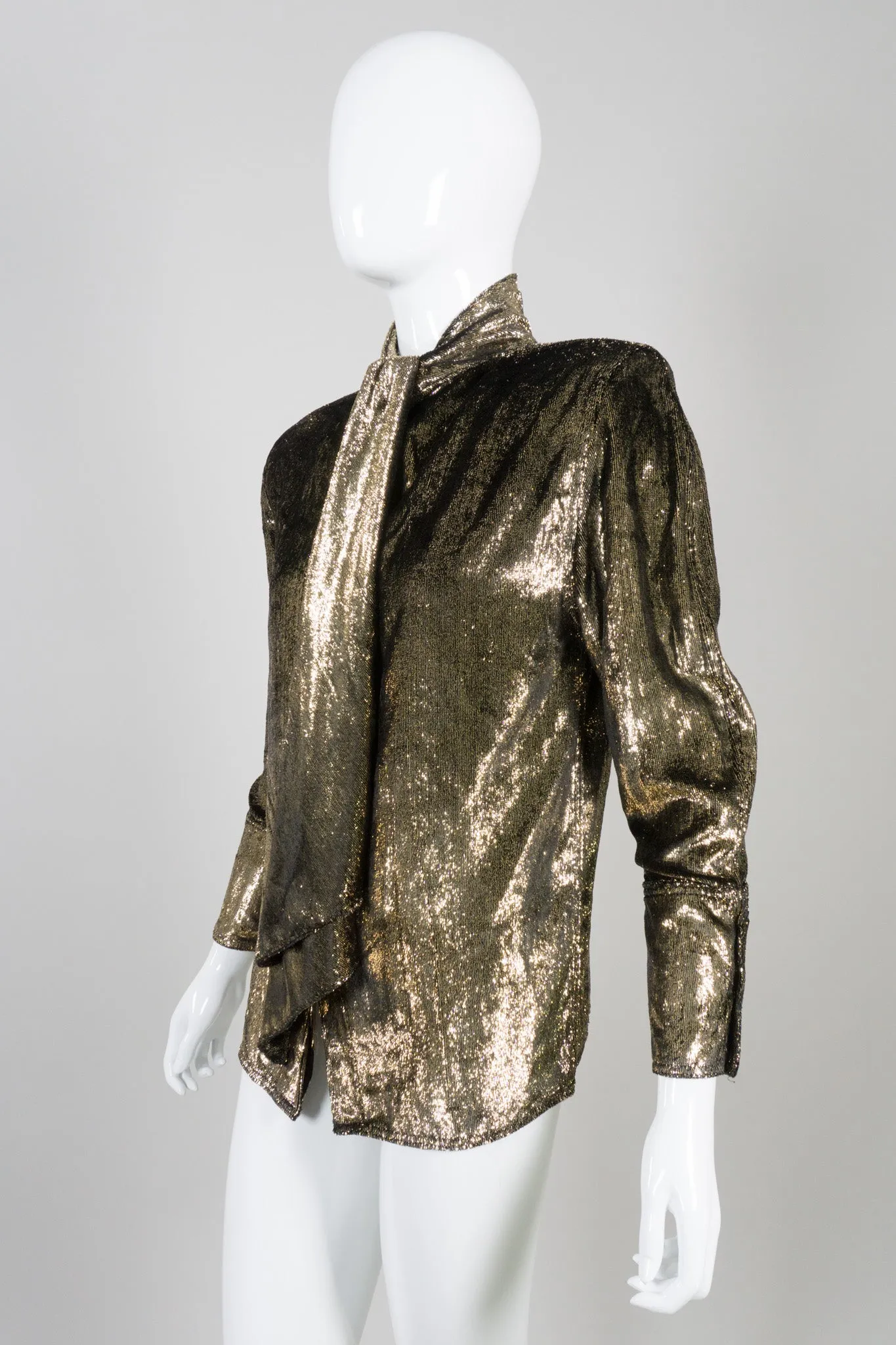 Gold Lamé Velvet Blouse