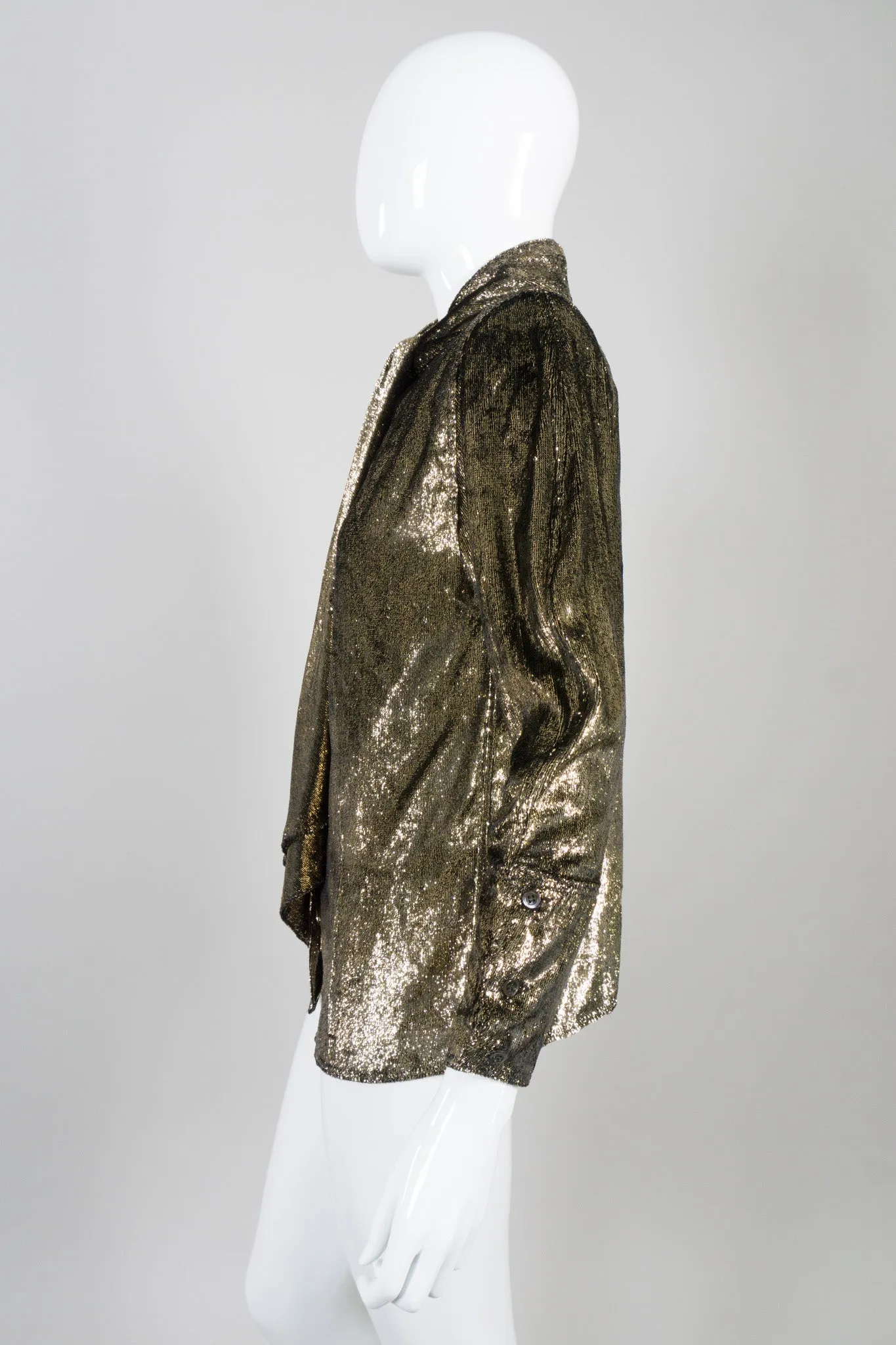 Gold Lamé Velvet Blouse