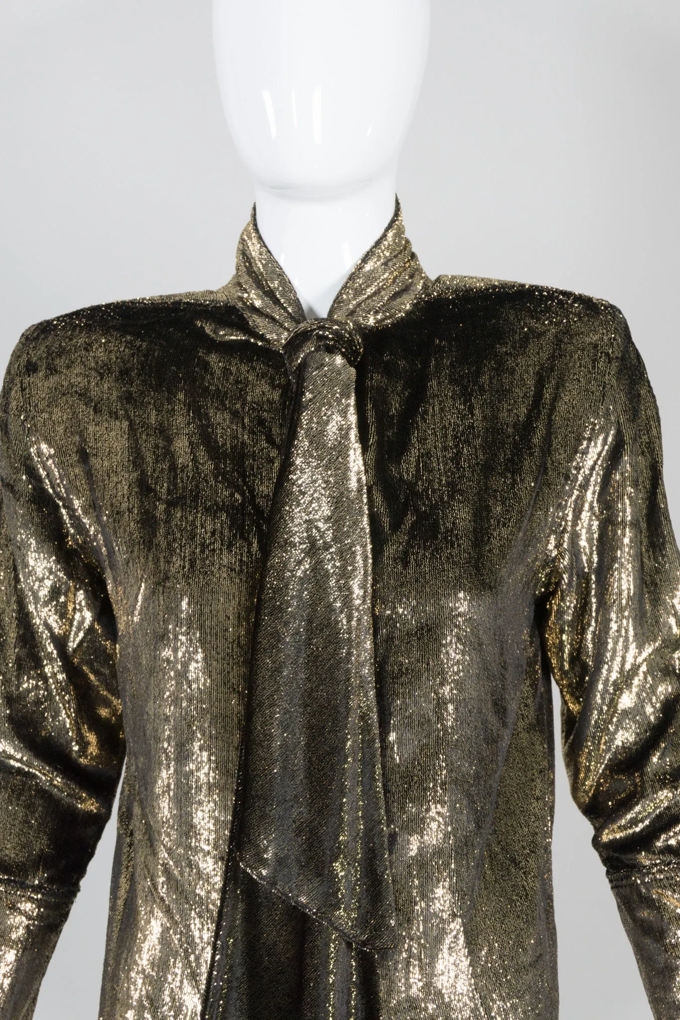 Gold Lamé Velvet Blouse