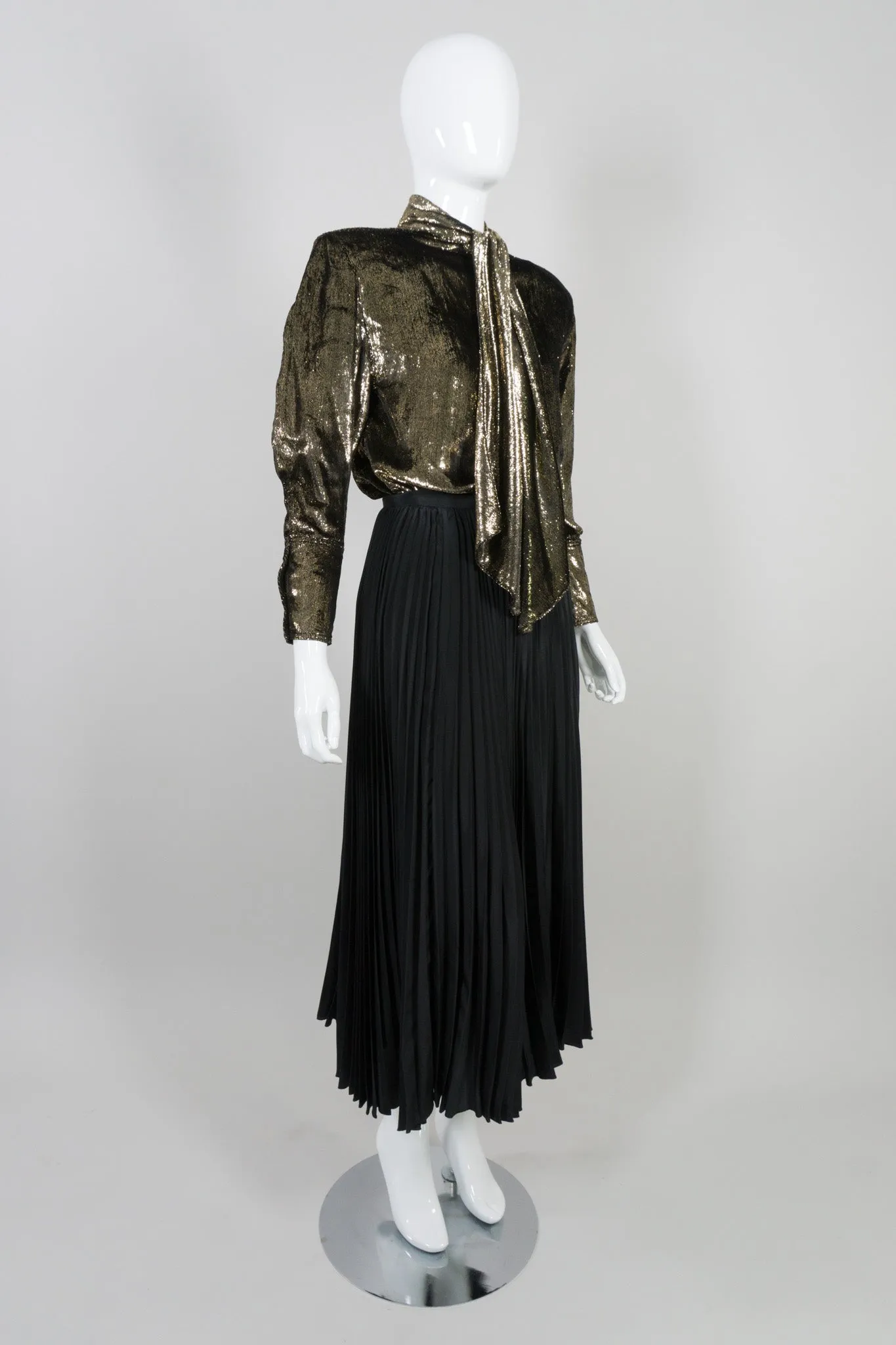 Gold Lamé Velvet Blouse