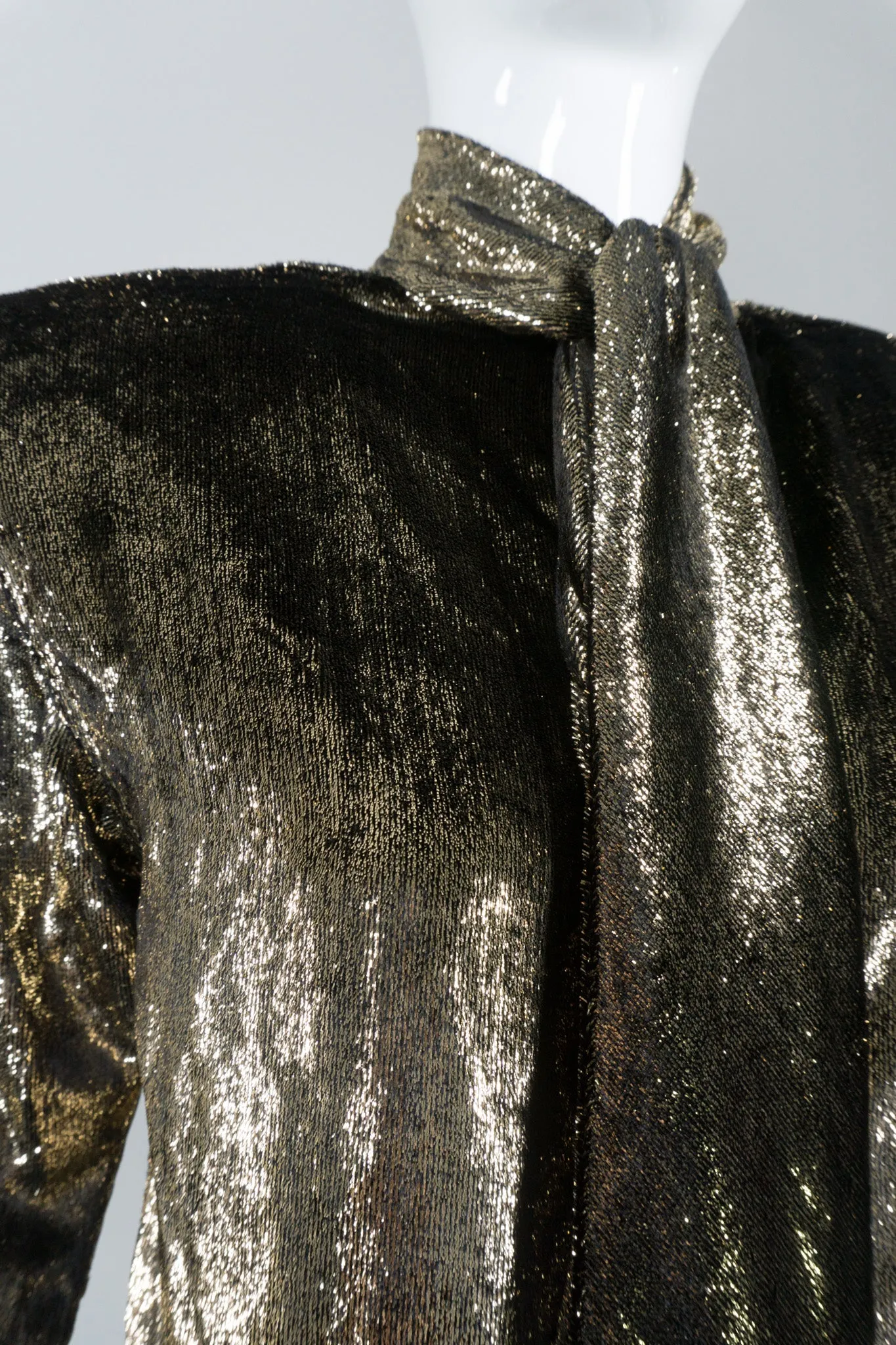 Gold Lamé Velvet Blouse
