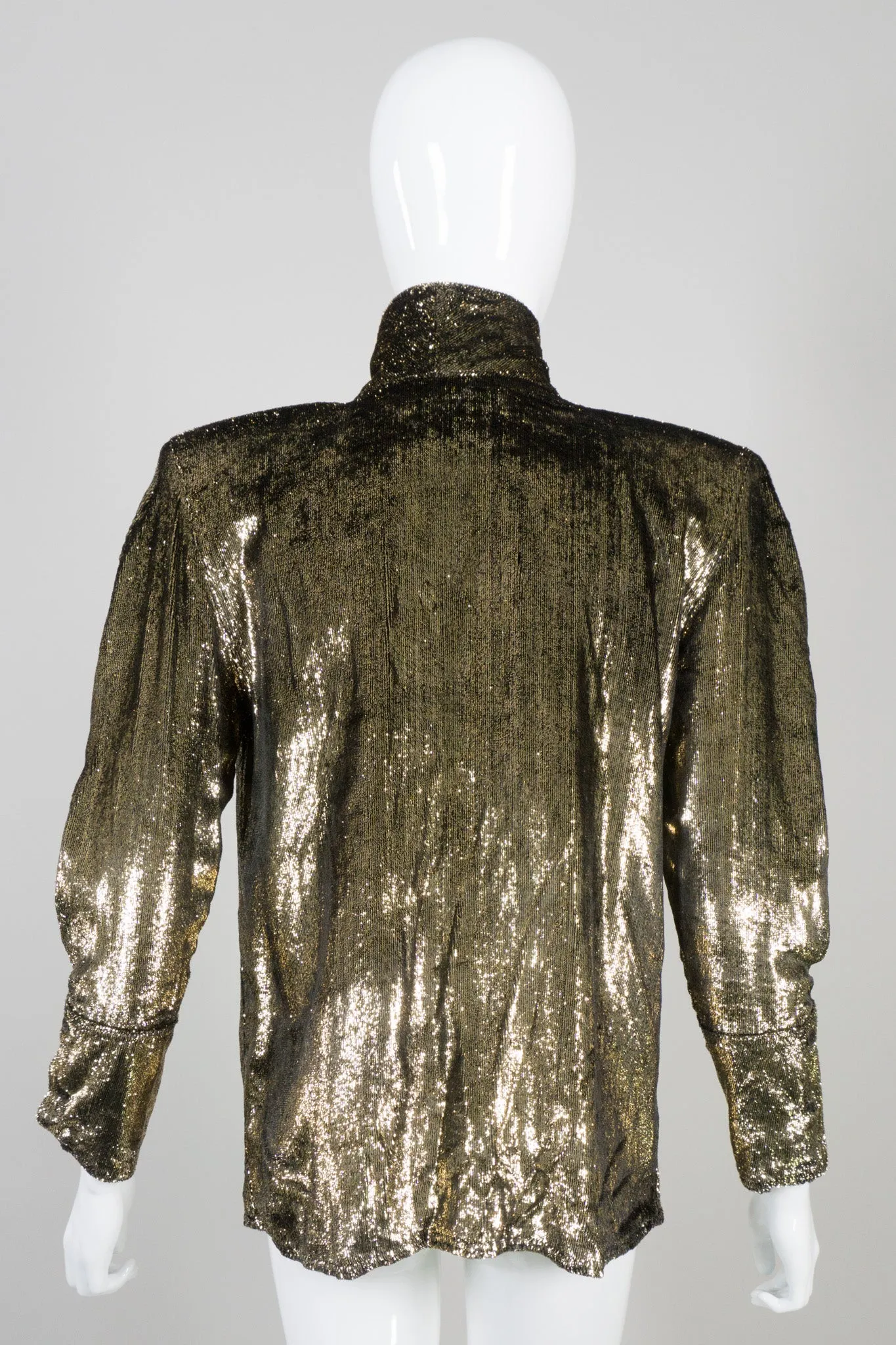 Gold Lamé Velvet Blouse