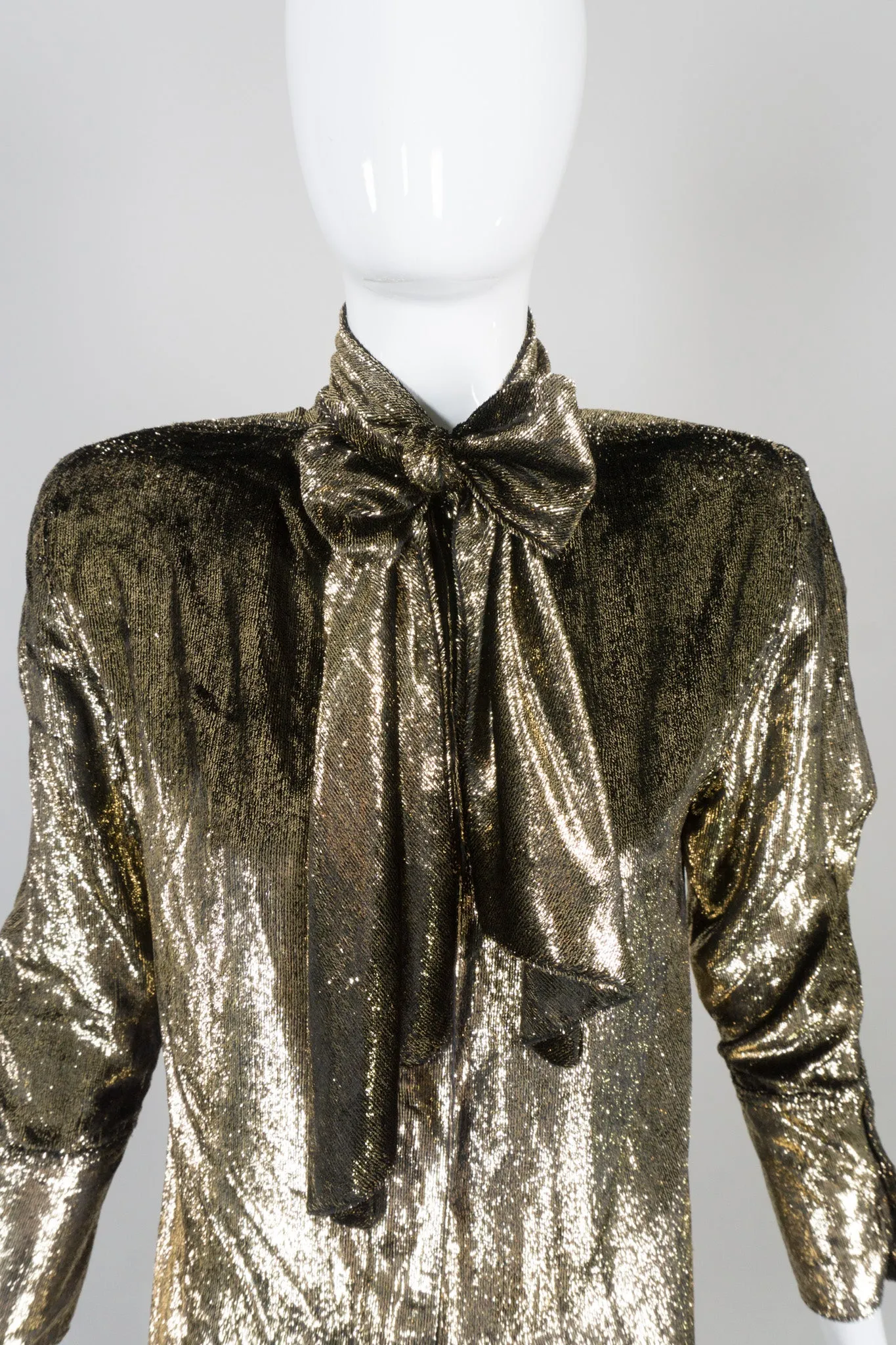 Gold Lamé Velvet Blouse
