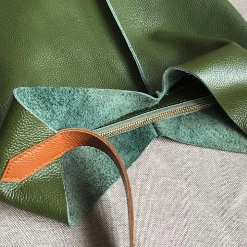 Green Slouchy Leather Tote for Women Best Leather Tote Handbags Green Leather Tote Bag Women's