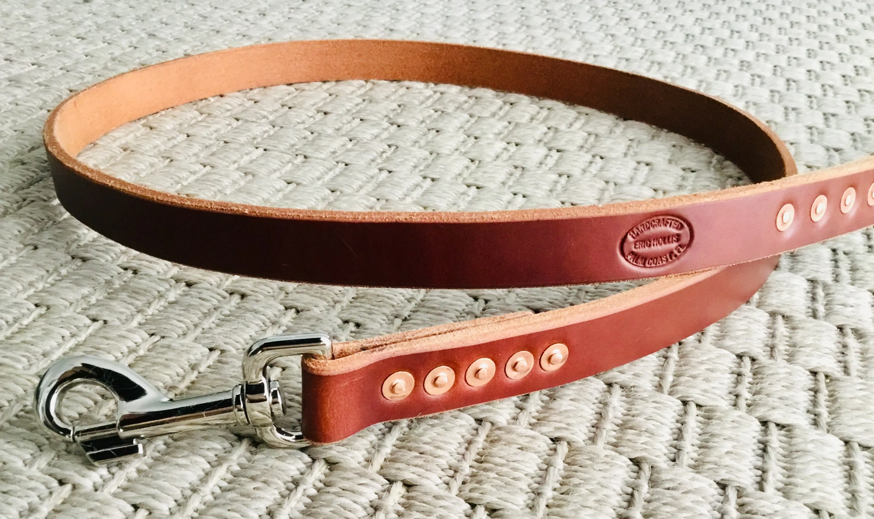 Hollis Leather Dog Leash