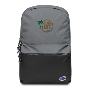 Island Life Logo Embroidered Champion Backpack