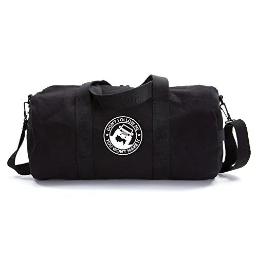 Jeep Don't Follow Me you Wont make it Heavyweight Canvas Duffel Bag in Black