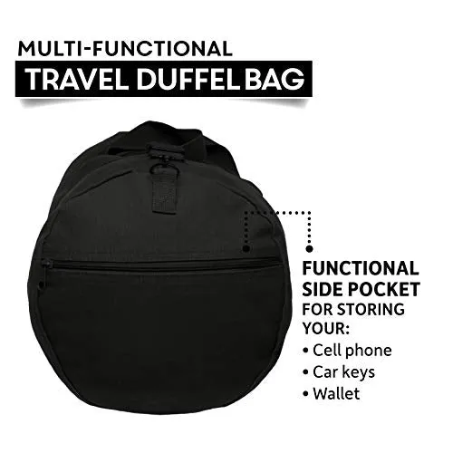 Jeep Don't Follow Me you Wont make it Heavyweight Canvas Duffel Bag in Black