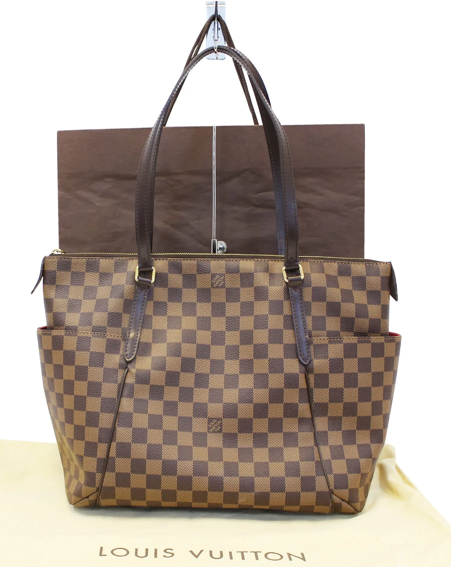 LOUIS VUITTON Damier Ebene Totally MM Shoulder Handbag
