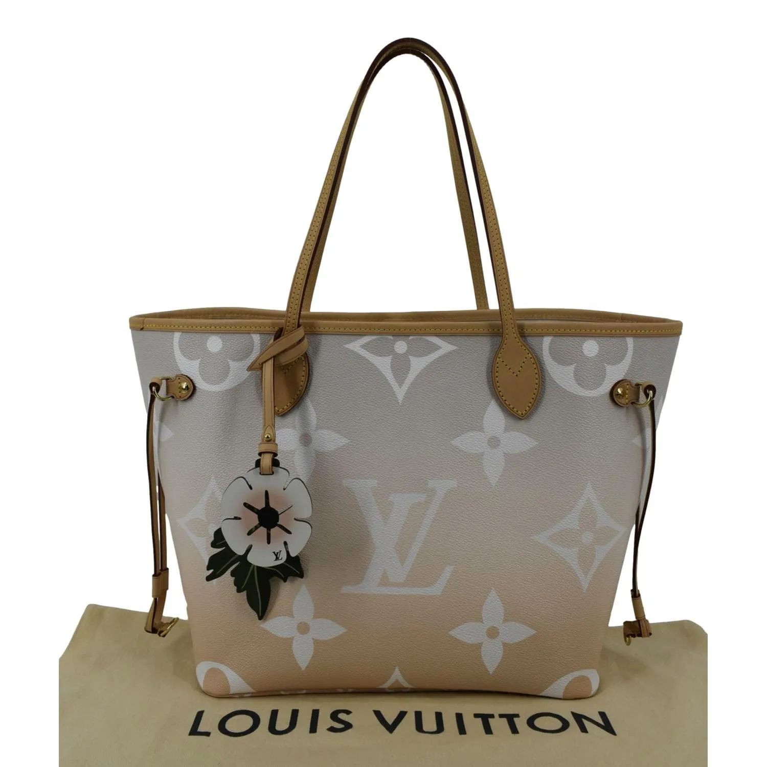 LOUIS VUITTON Neverfull MM By The Pool Monogram Giant Tote Bag Brume