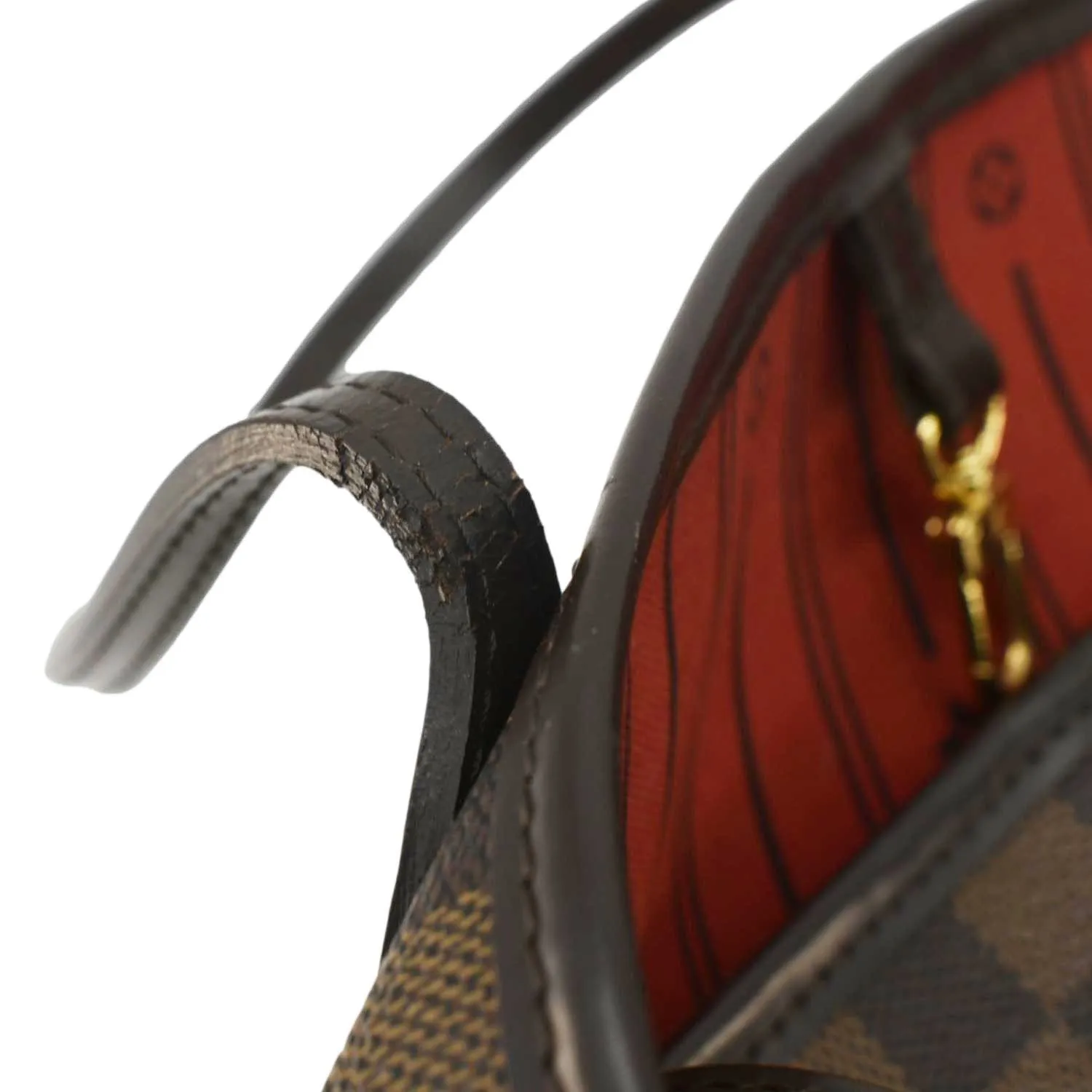 LOUIS VUITTON Neverfull MM Damier Ebene Tote Bag Brown