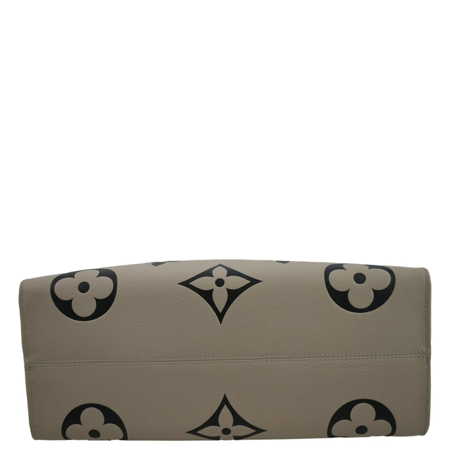 LOUIS VUITTON Onthego GM Crafty Monogram Giant Empreinte Tote Bag Creme