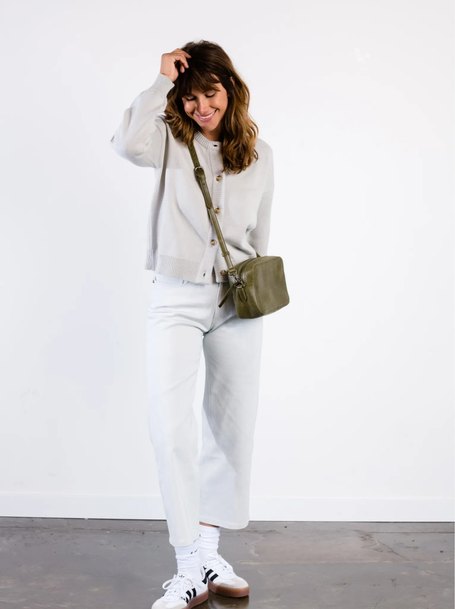 Medium Perforated Zipper Crossbody