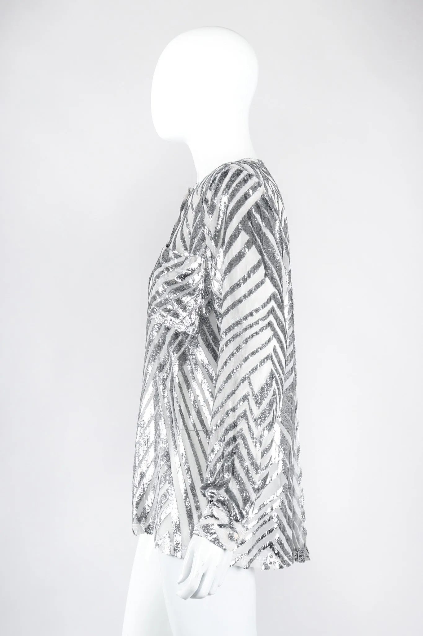 Metallic Velvet Lamé Blouse