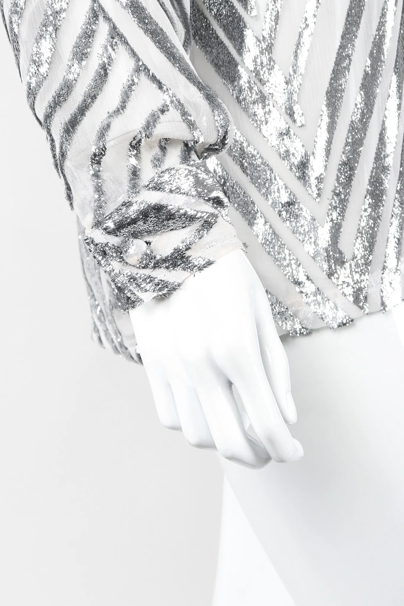 Metallic Velvet Lamé Blouse
