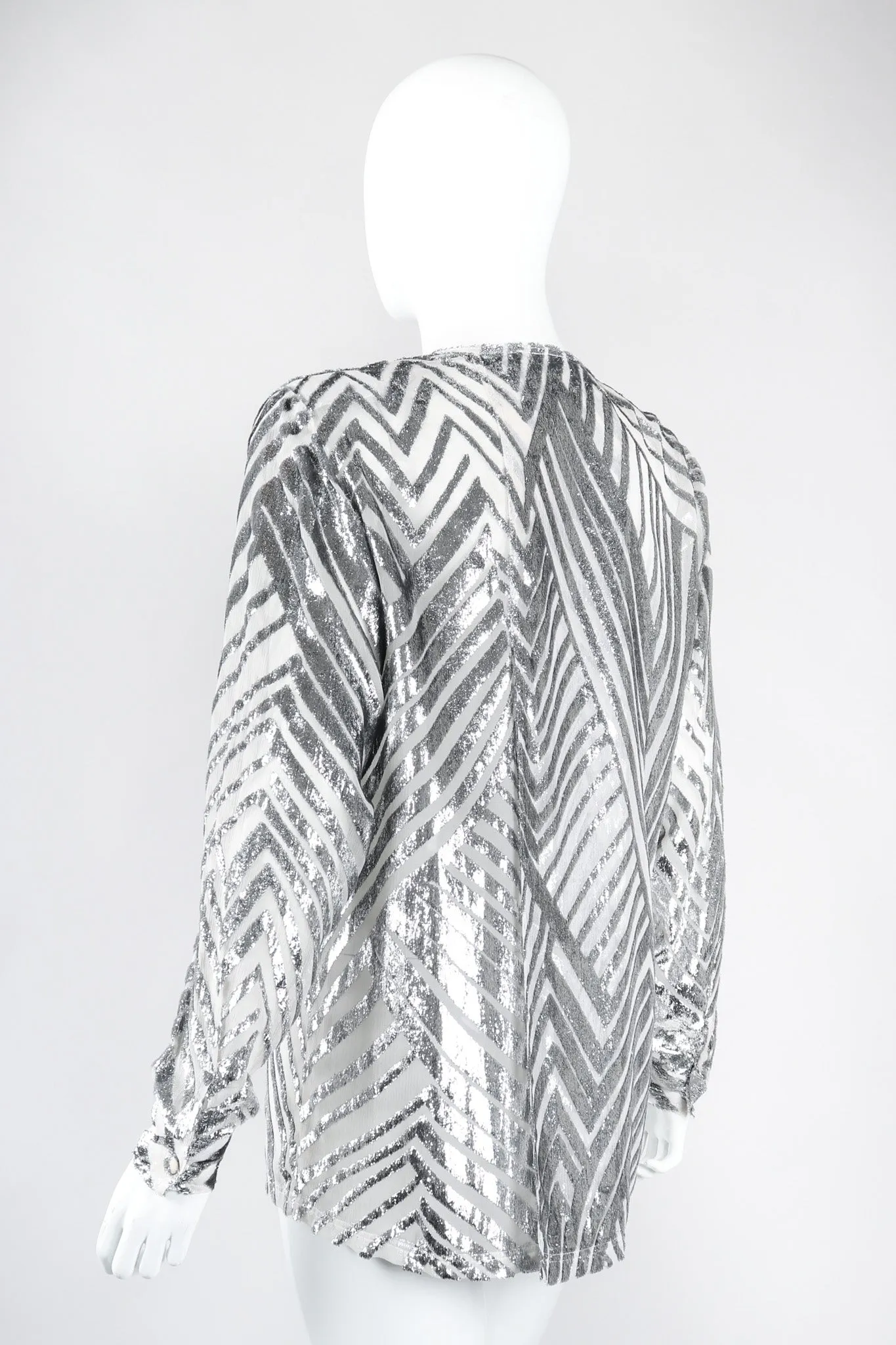 Metallic Velvet Lamé Blouse