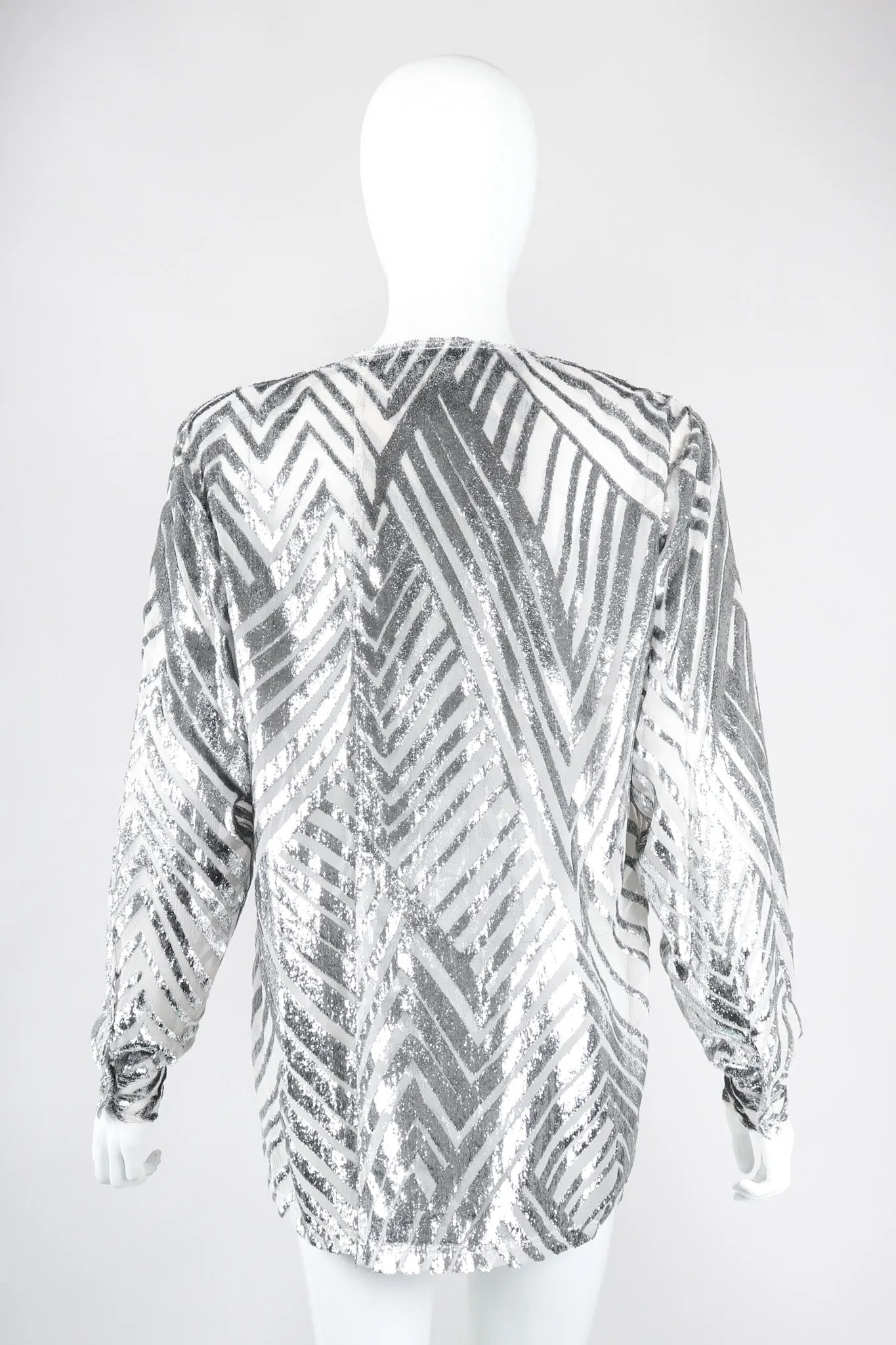 Metallic Velvet Lamé Blouse