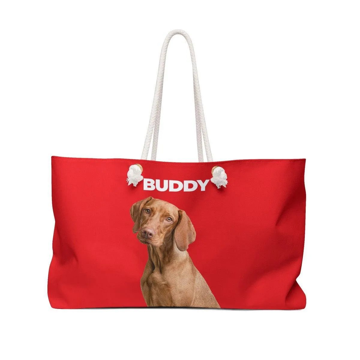 Personalized Dog Portrait Weekender Tote Bag