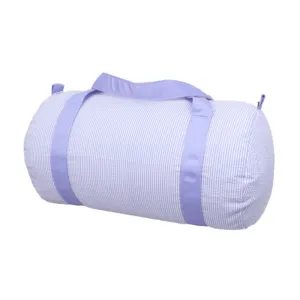 Personalized Seersucker Lilac Duffel Bag