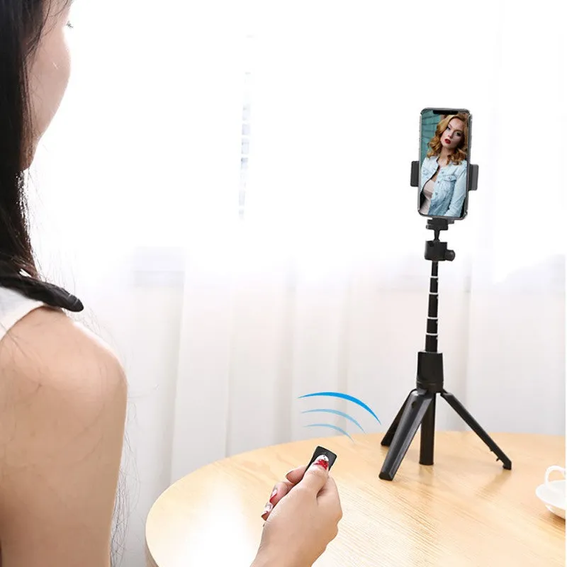 Portable K20 Tripod Handheld Self-timer Bluetooth Android / iOS Mobile Phone Universal Live Selfie Stick for Travel K20