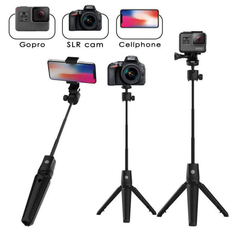 Portable K20 Tripod Handheld Self-timer Bluetooth Android / iOS Mobile Phone Universal Live Selfie Stick for Travel K20