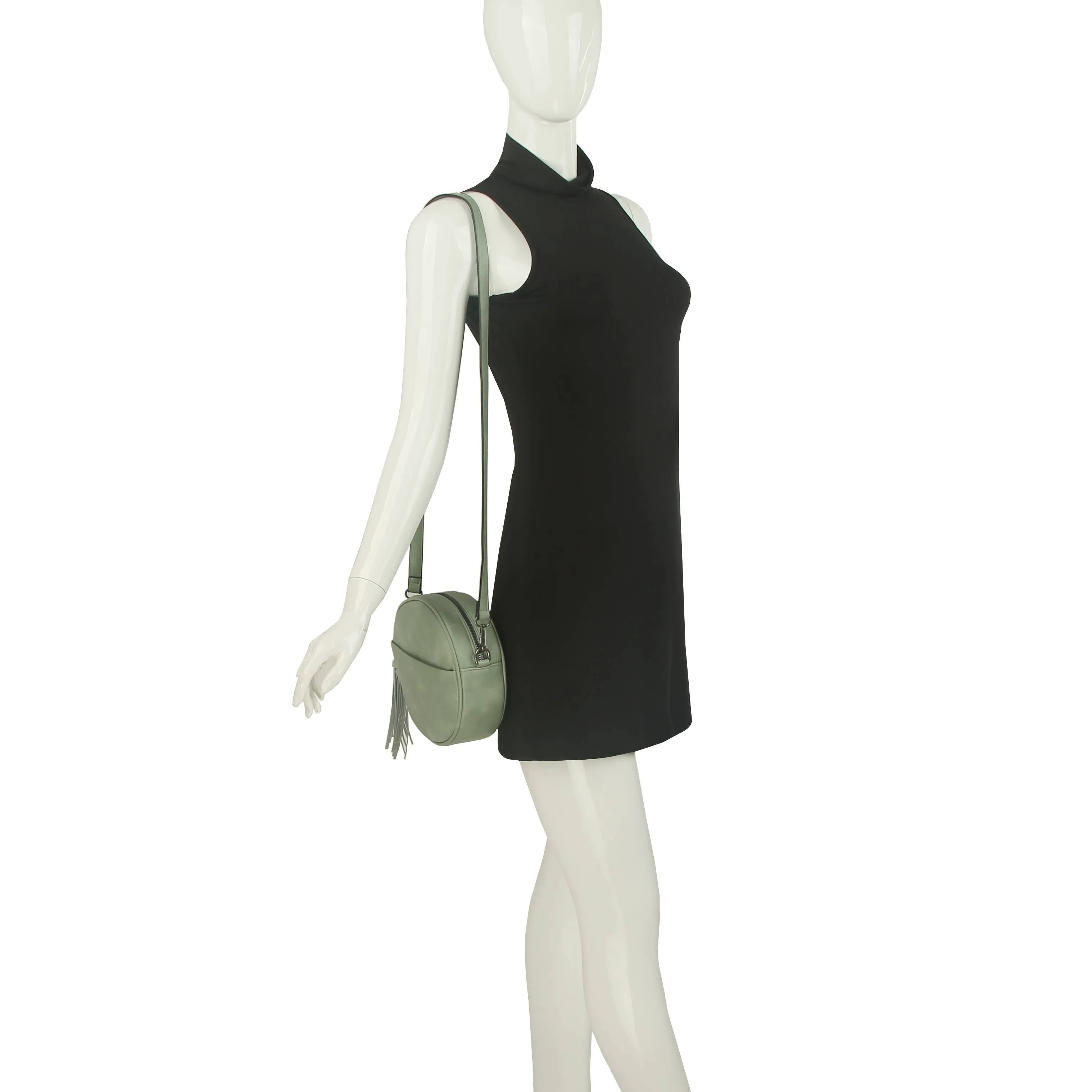 Reba Round Crossbody with Tassel