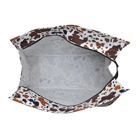 !SALE! Mocha Cow NGIL Zippered Caddy Large Organizer Tote Bag