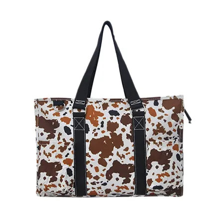 !SALE! Mocha Cow NGIL Zippered Caddy Organizer Tote Bag