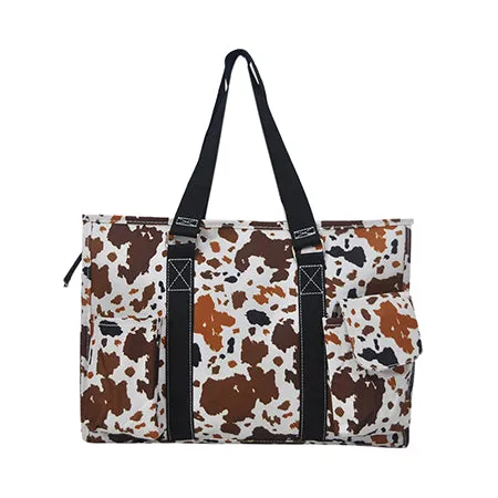 !SALE! Mocha Cow NGIL Zippered Caddy Organizer Tote Bag