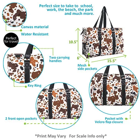 !SALE! Mocha Cow NGIL Zippered Caddy Organizer Tote Bag