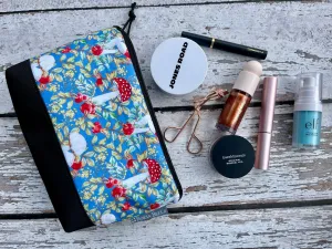 Side Kick Gusseted Zippered Pouch Mushrooms Fabric