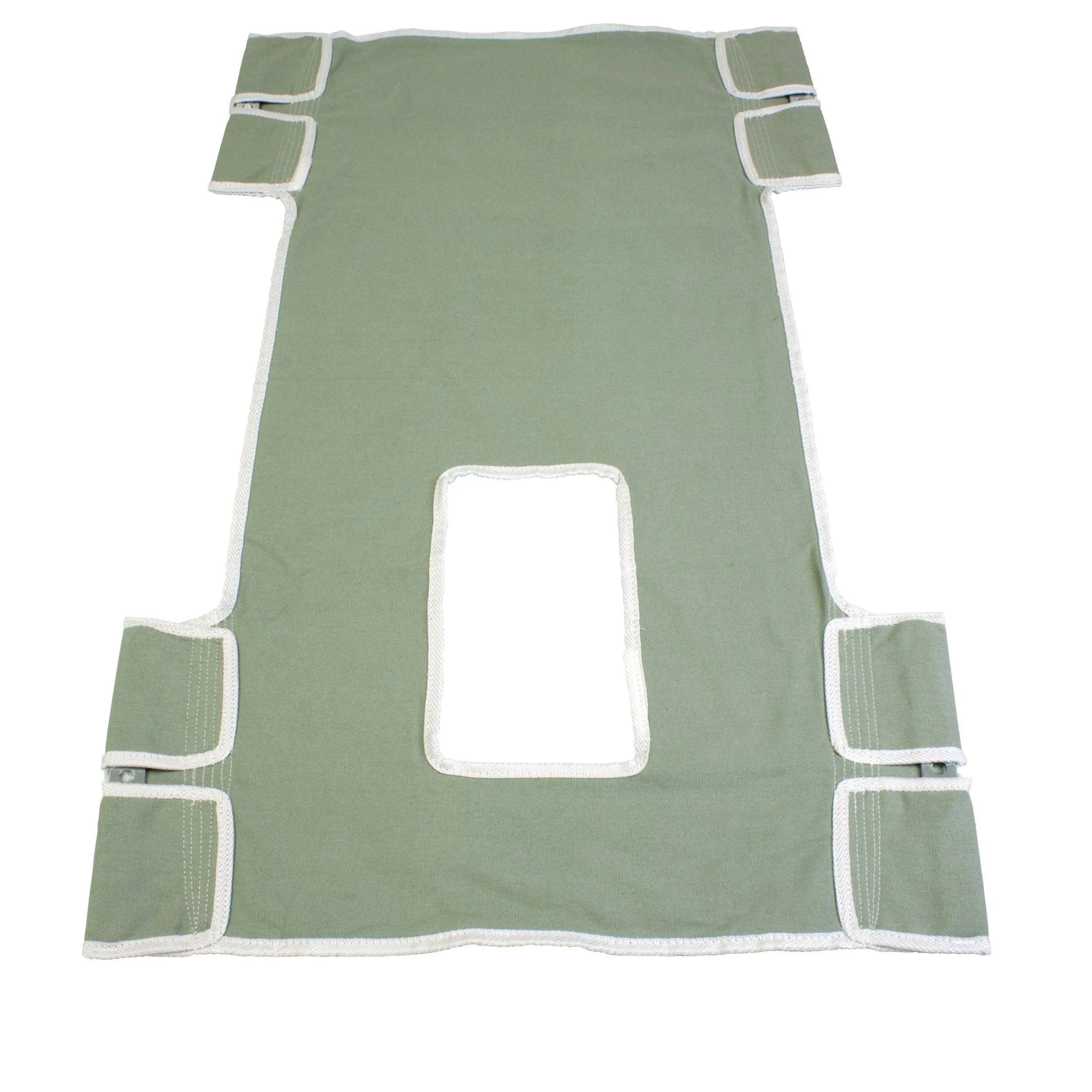 Sling Seat Back Canvas w/Commode Opening 330Lb Capacity Light Green For Hydraulic Lift by Dynarex