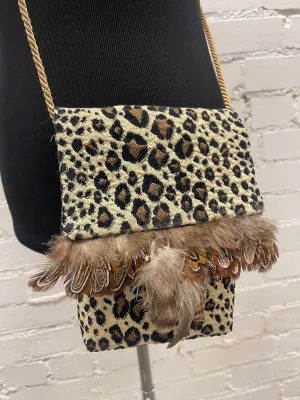 Small Leopard Print Cell Phone Crossbody Bag LM1