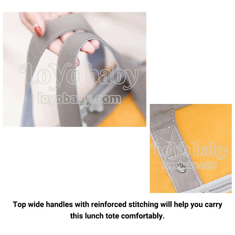 Spacious Tall Fashionable Tote Lunch Bag For Women With Easy Open Top