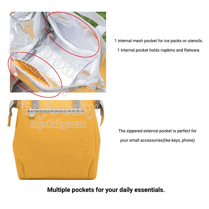 Spacious Tall Fashionable Tote Lunch Bag For Women With Easy Open Top