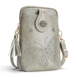 Sunflower Design Small phone Shoulder CrossBody Bag-Gray