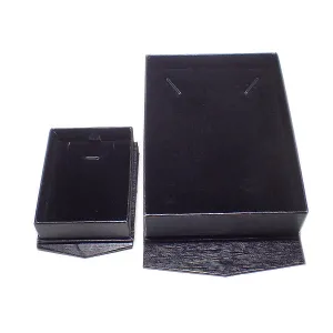 Textured Cardboard Boxes with Magnetic Closure - Black / Black (Use Dropdown List to Select Type)