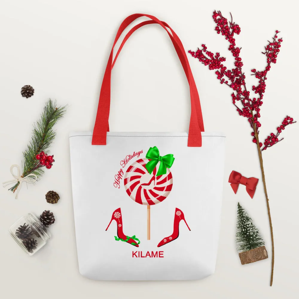 Tote bag Peppermint Toli 'Happy Holidays'