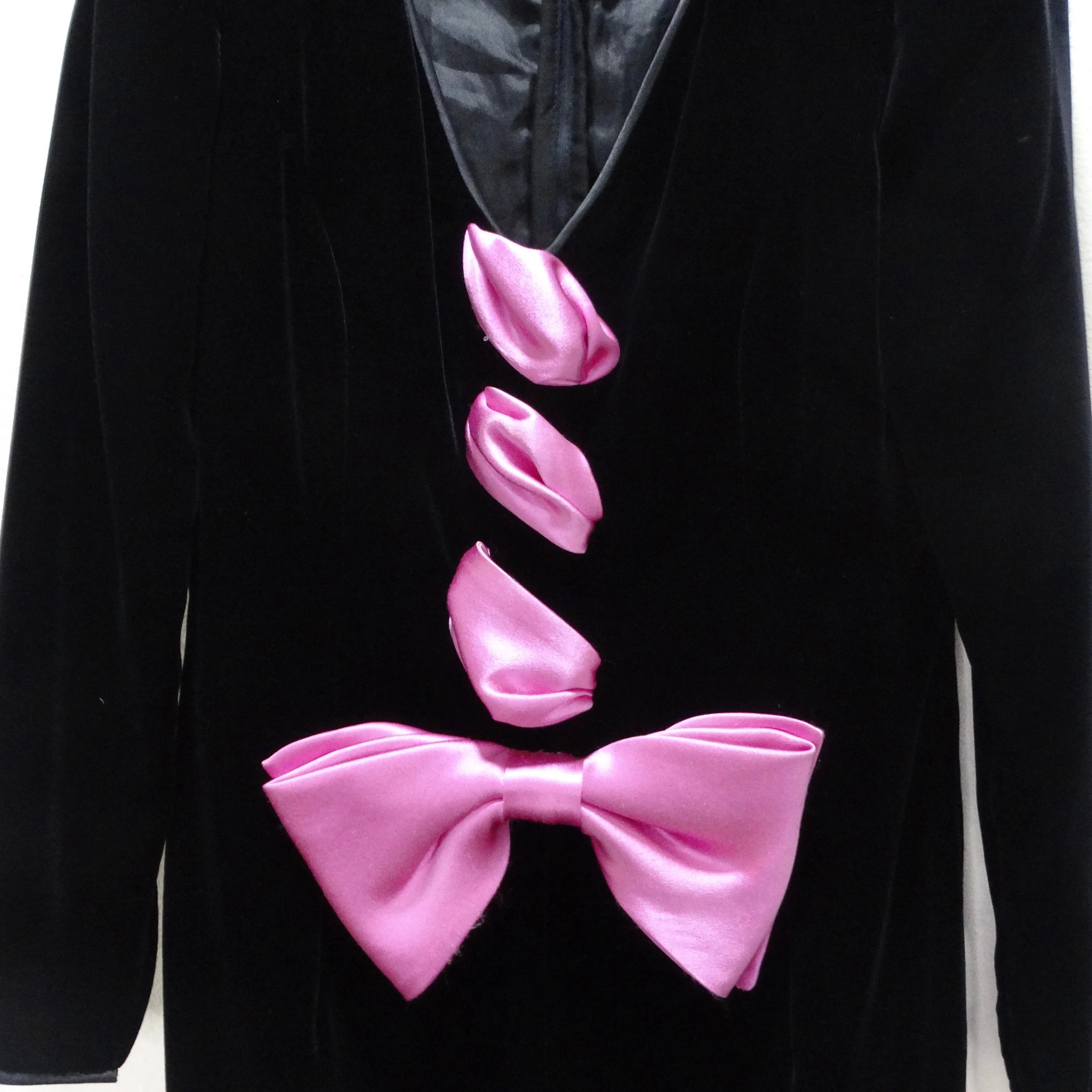 Valentino 1980s Pink Bow Dress