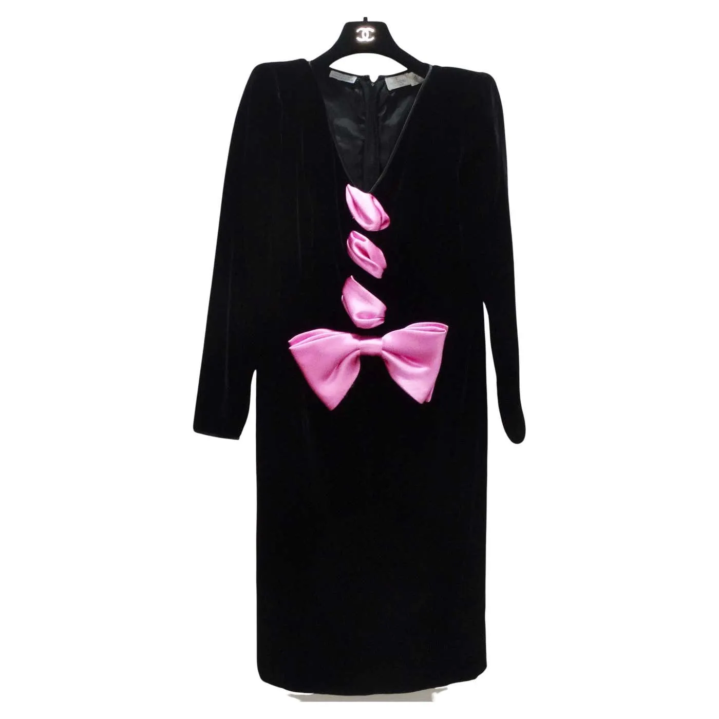 Valentino 1980s Pink Bow Dress