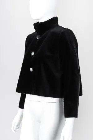 Velvet Cropped Swing Jacket
