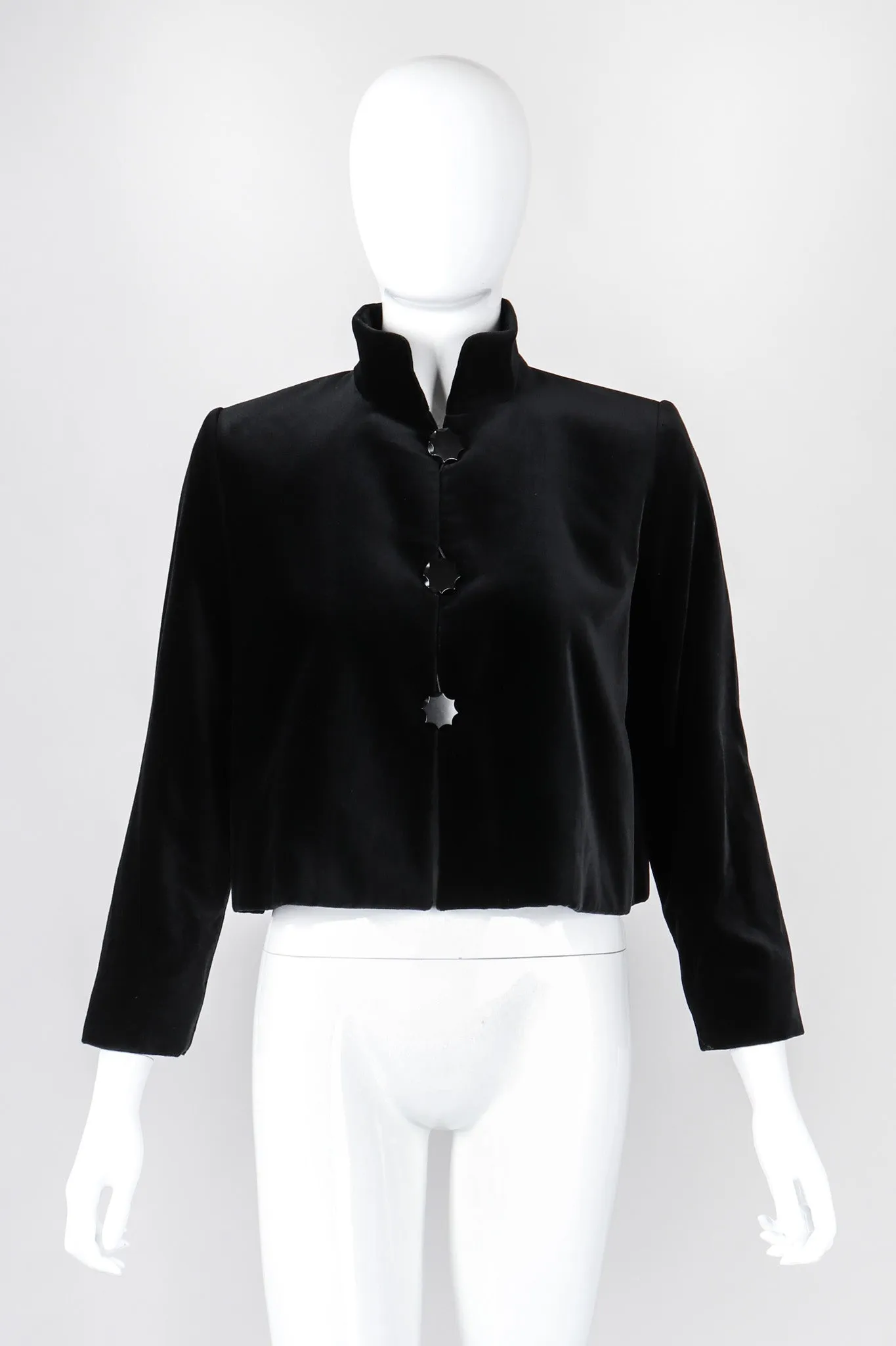 Velvet Cropped Swing Jacket