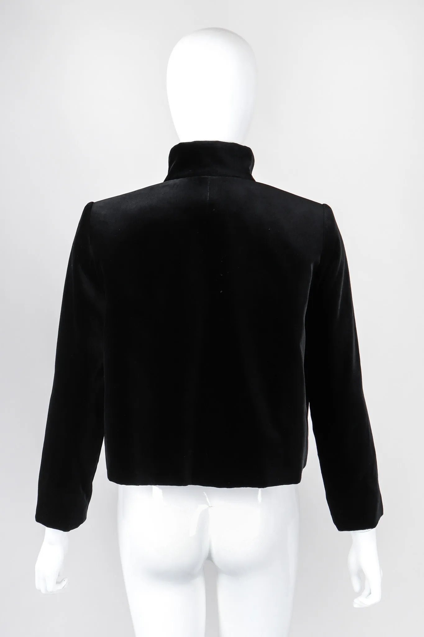 Velvet Cropped Swing Jacket