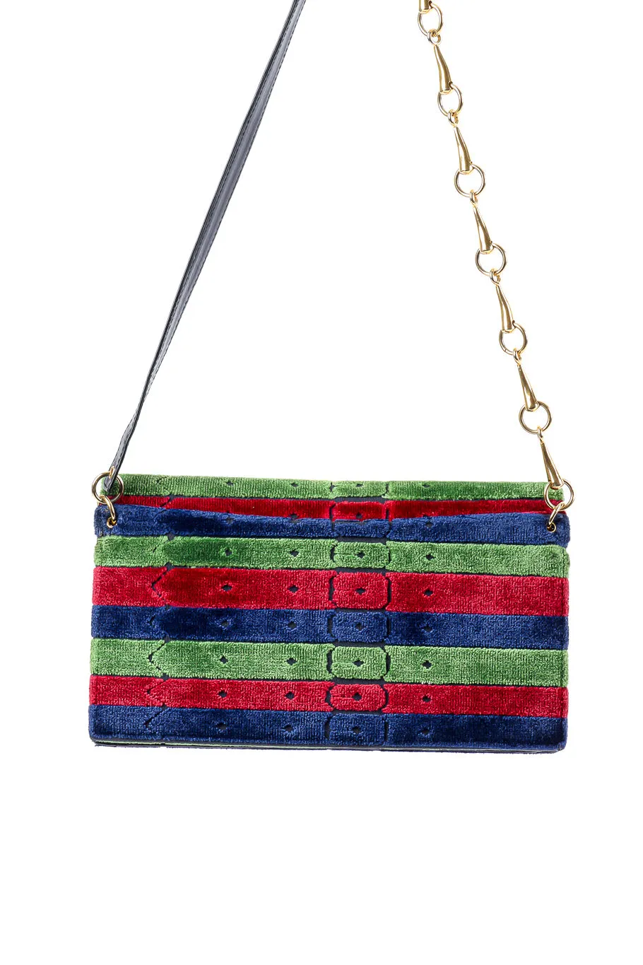 Velvet Stripe Shoulder Bag