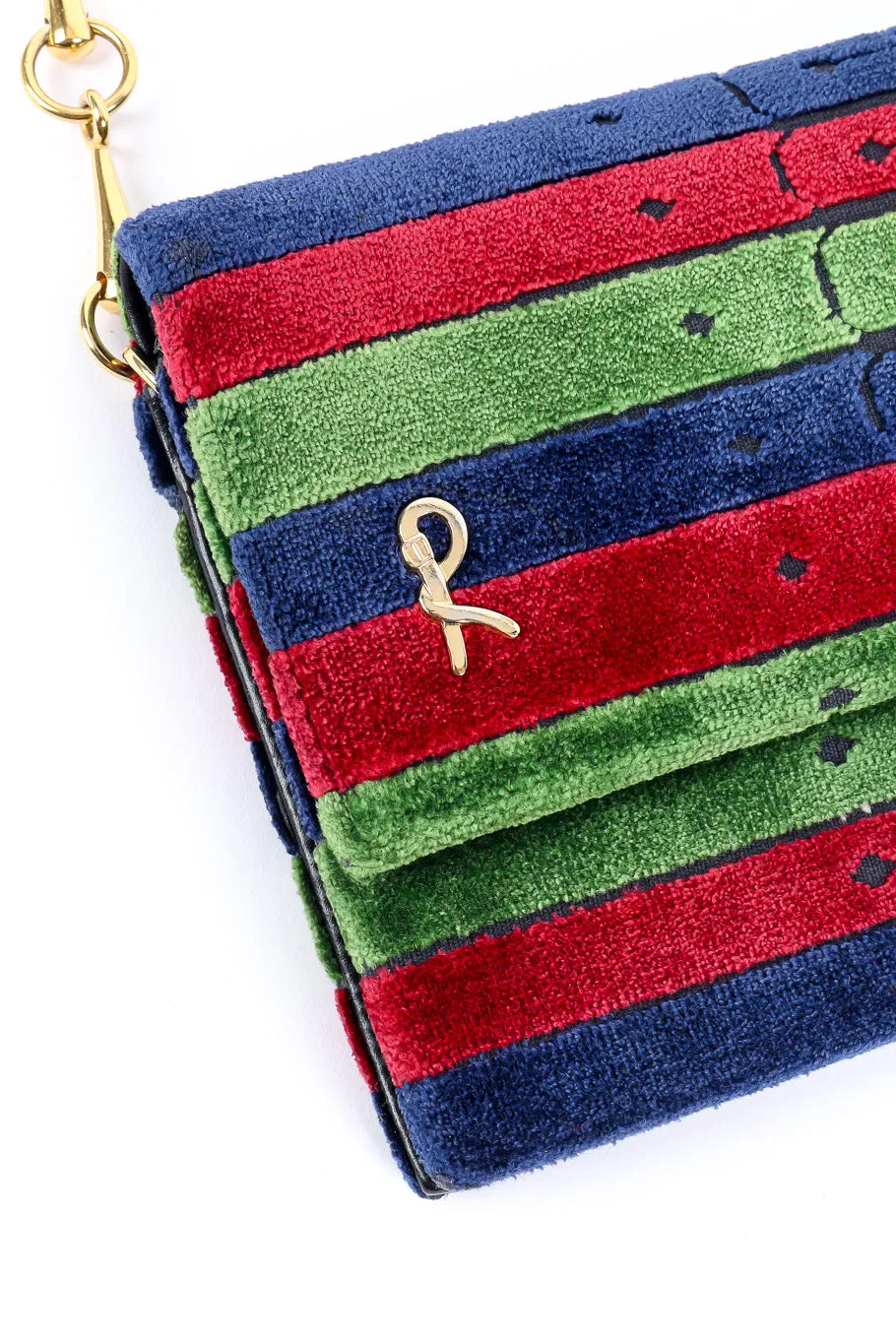 Velvet Stripe Shoulder Bag