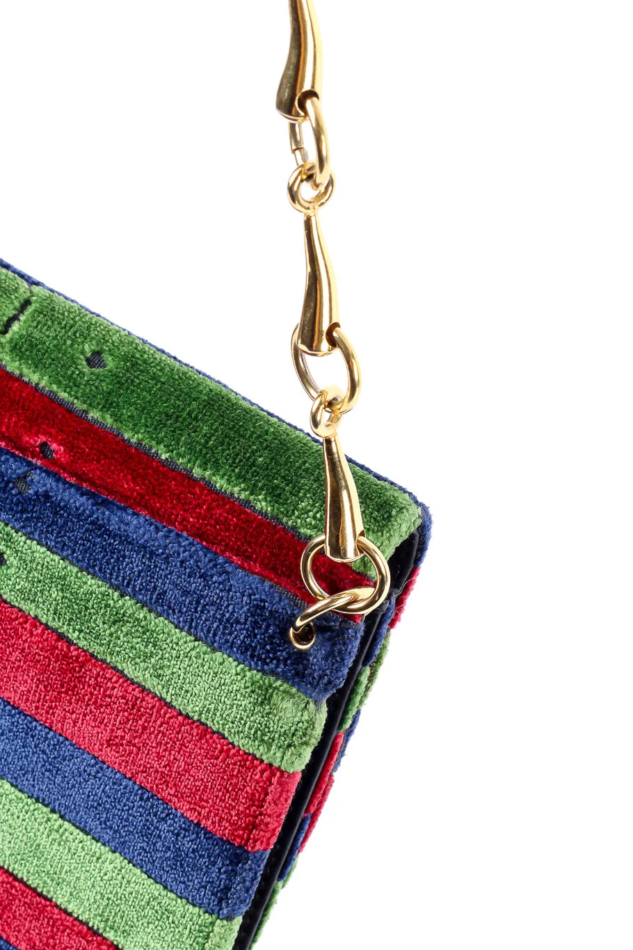 Velvet Stripe Shoulder Bag