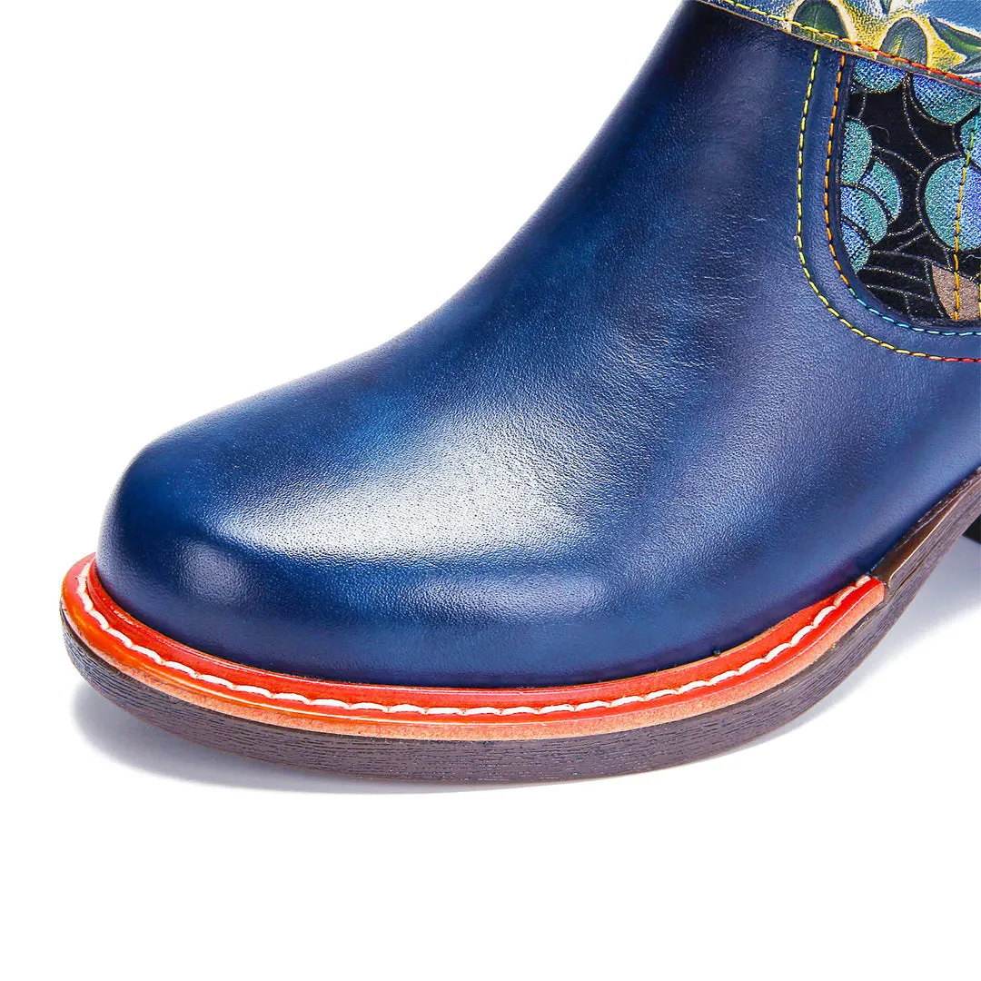 Vintage Handmade Comfort Chunky Heel Booties